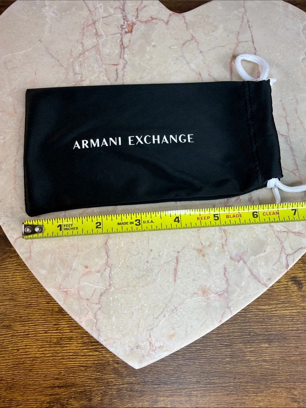 Armani Exchange Black Sunglasses Drawstring Pouch